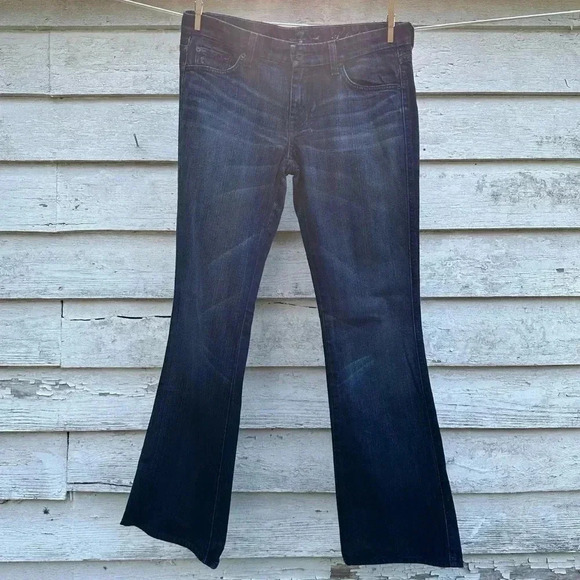 7 For All Mankind Original Bootcut Jeans in Dark Wash  excellent condition Sz30” - Picture 1 of 7